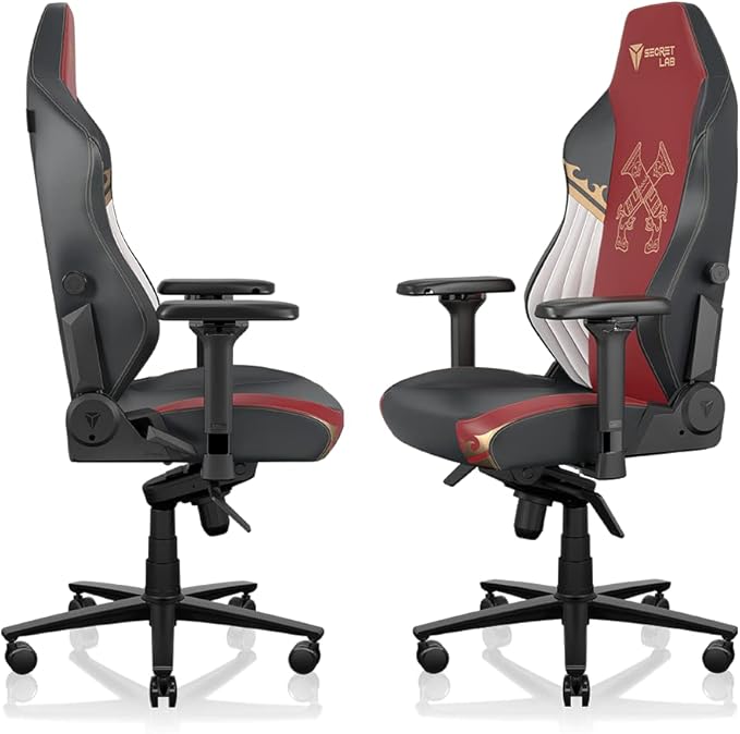 Secretlab Titan Evo Miss Fortune Gaming Chair - Reclining & Heavy Duty Computer Chair with 4D Armrests - Magnetic Head Pillow & Lumbar Support - Big and Tall 395 lbs - Black/Red - Leatherette