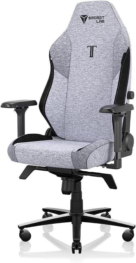 Secretlab Titan Evo Cookies & Cream Gaming Chair - Reclining - Ergonomic & Comfortable Computer Chair with 4D Armrests - Magnetic Head Pillow & 4-Way Lumbar Support - Small - Gray - Fabric