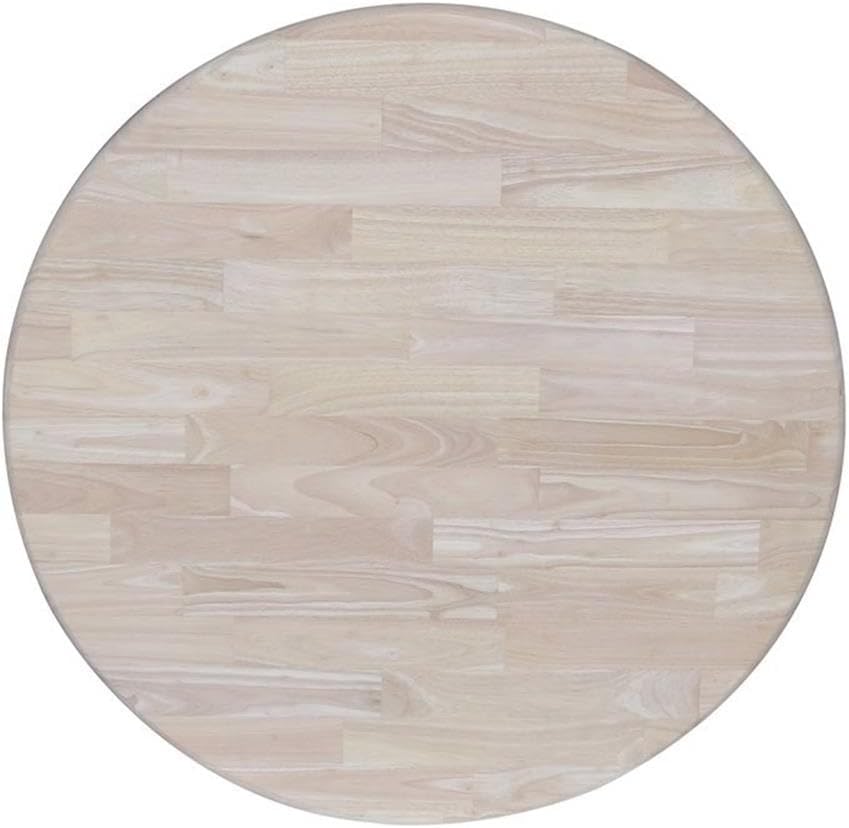 IC International Concepts, 36" Round Top Pedestal Dining Table, 29.9" High, Solid Real Wood, Sturdy Parawood, DIY, Paint/Stain Ready, Unfinished