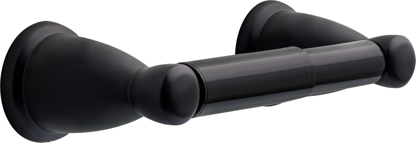 Franklin Brass Kinla 5-Piece Bathroom Set Matte Black 18" and 24" Towel Bar Racks, Toilet Paper Holder, Ring, Hook KIN5PC-MB