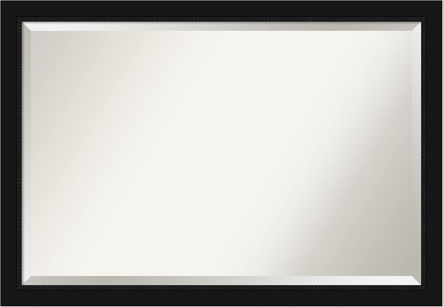Amanti Art Black Bathroom Mirror for Over Sink, 27x39 Avon Black Rectangle Vanity Mirror, Large Casual Frame, Hangs Horizonally and Vertically, Bathroom Wall Decor, Beveled Edge