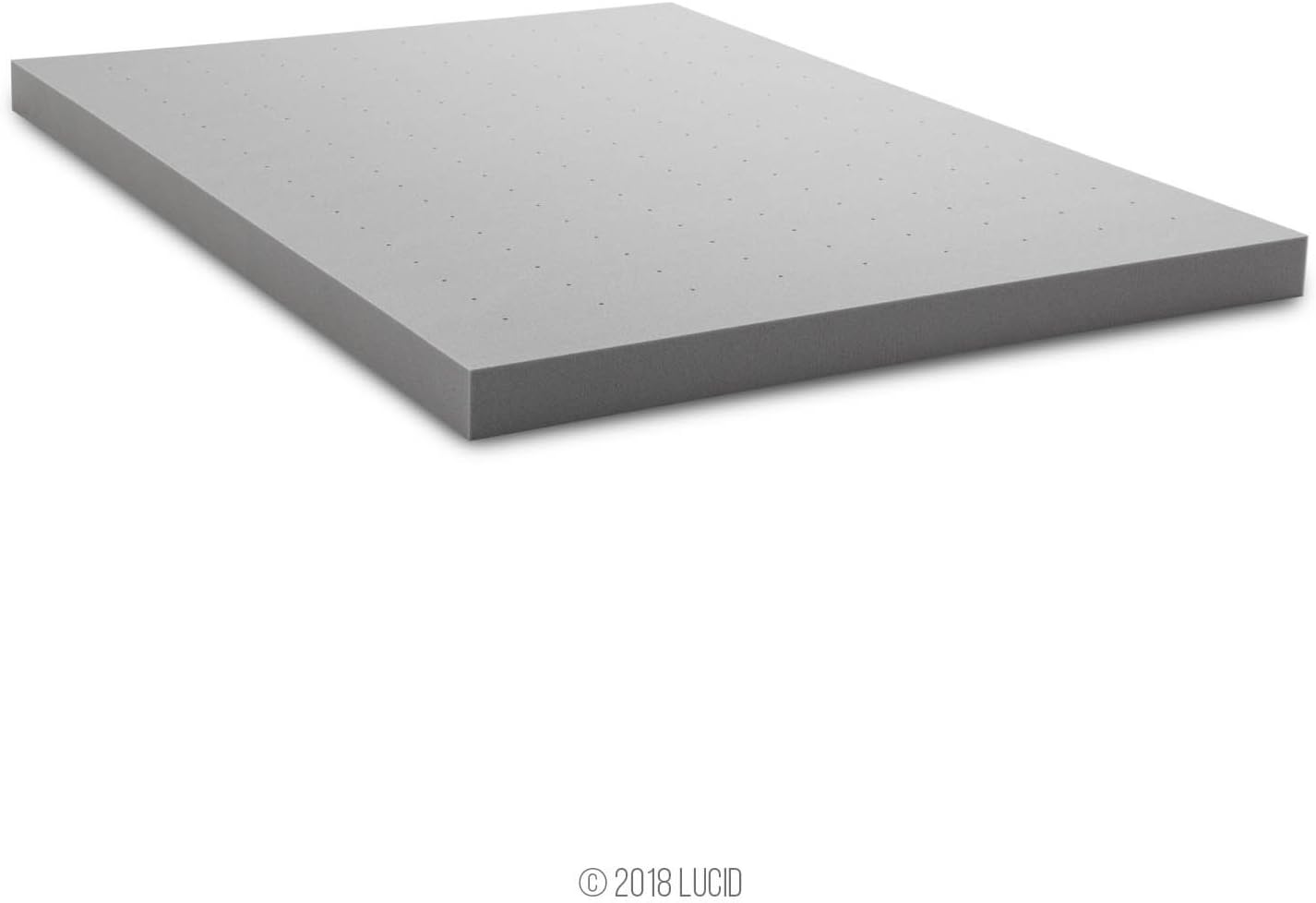 Lucid 4 Inch Bamboo Infused Memory Foam Mattress Topper - California King Size – Cooling Ventilation – Pressure Relieving Bed Topper - Mattress Pad – CertiPur Certified
