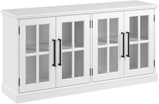 Bush Furniture Westbrook 60W TV Stand for 75 Inch TV in White Ash | Living Room Entertainment Center with Storage