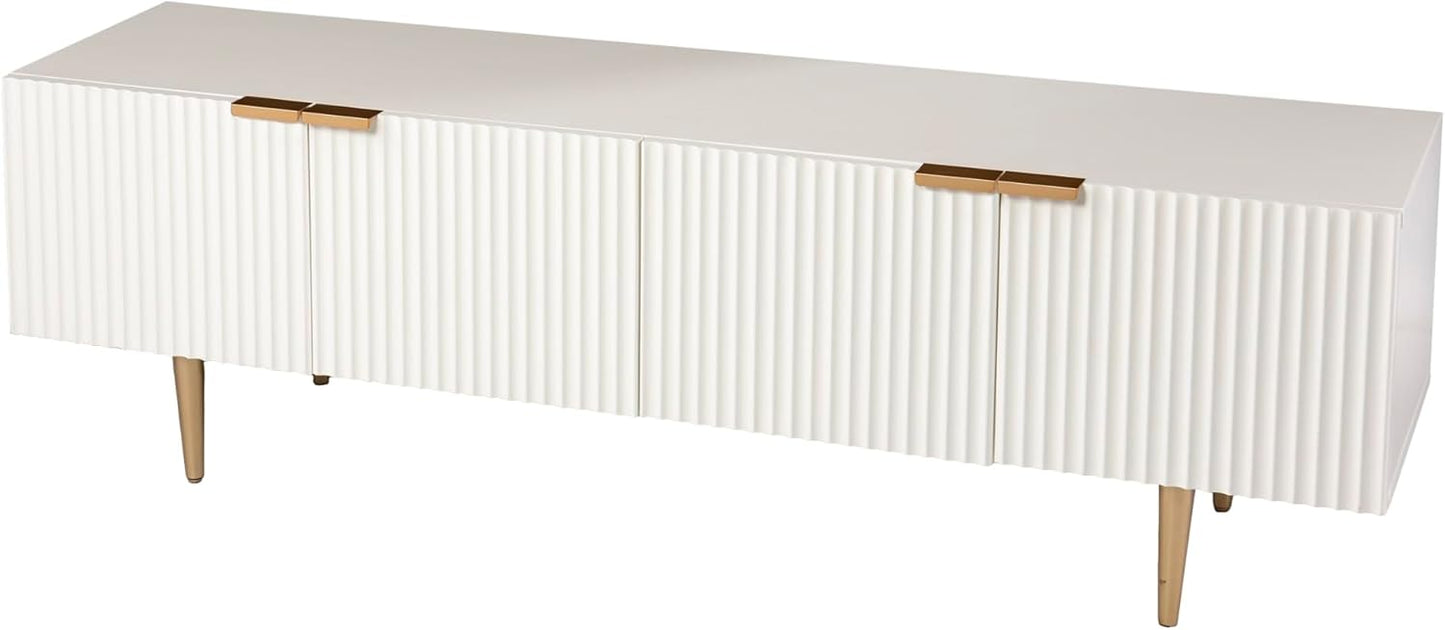 SEI Furniture Pilston Media Console, White