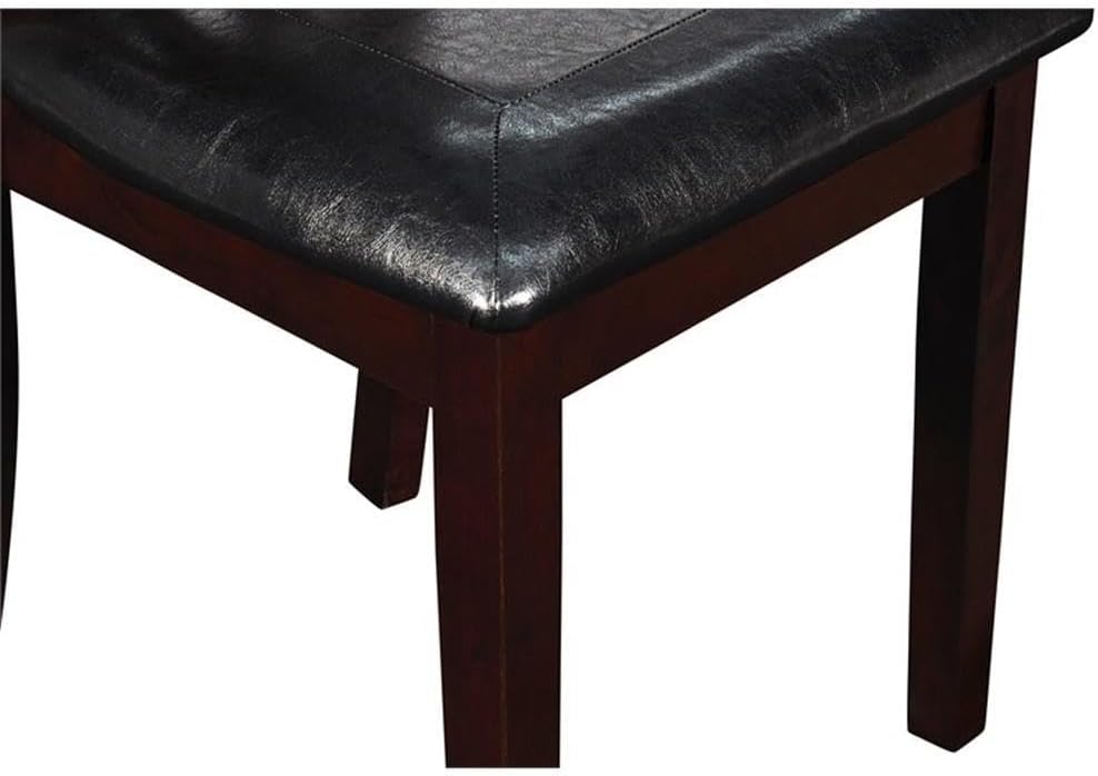 New Classic Furniture Gia 5-Piece Round Dining Set with 1 Dining Table and 4 Chairs, 47-Inch, Ebony