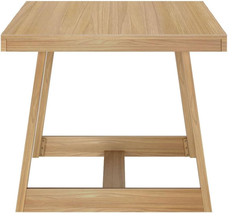 Plank+Beam72 Inch Farmhouse Dining Table,Solid Wood Rustic Kitchen Table,Large Wooden Rectangular DinnerTable for Dining Room,Home Office,Living Room Furniture,Easy Assembly,Blonde Wirebrush,6 Seating