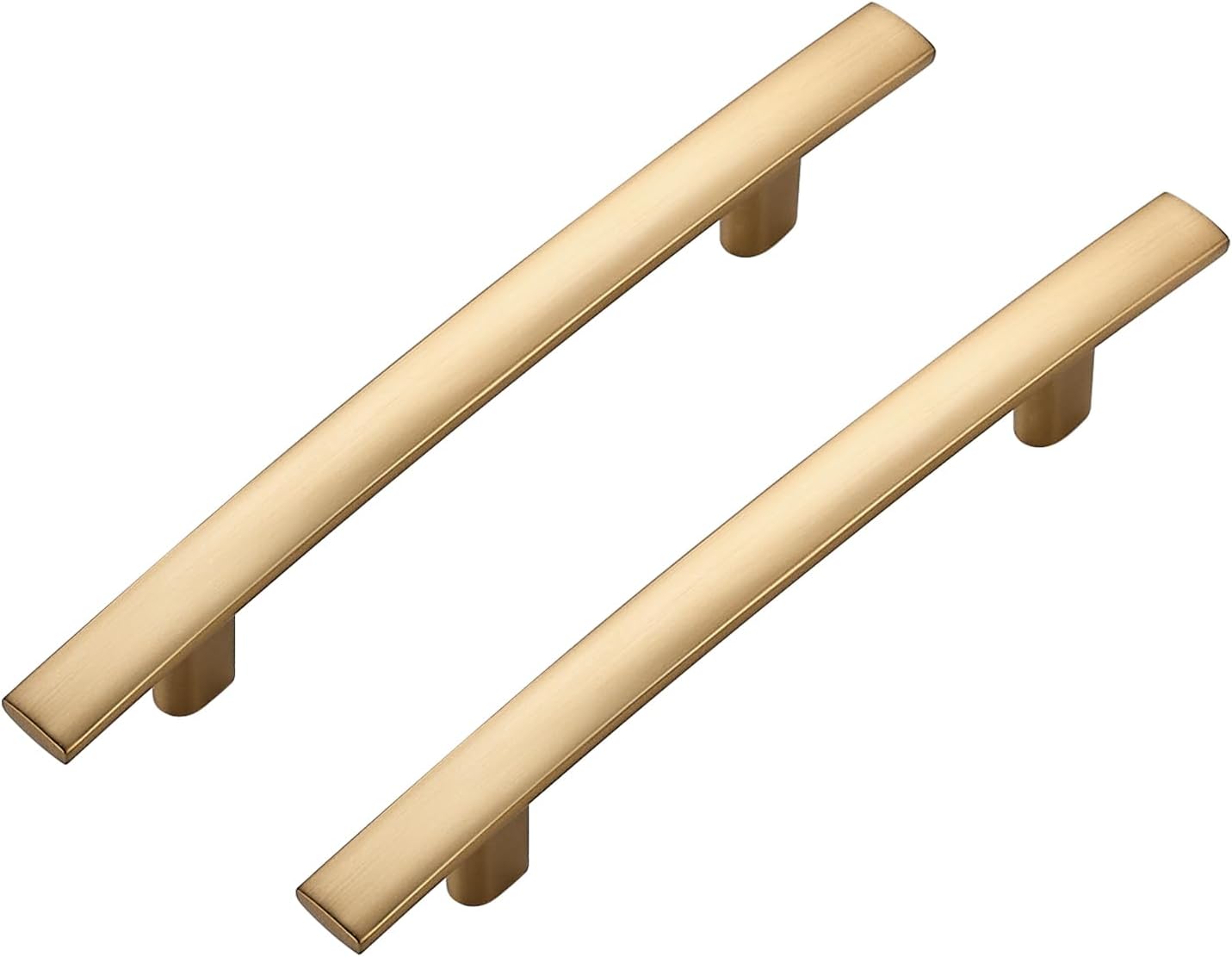 15 Pack Cabinet Handles 3.75" Hole Center - Curved Cabinet Pulls Champagne Bronze Drawer Pulls for Kitchen Cupboard Solid Handles for Dresser Drawer Arch Closet Hardware