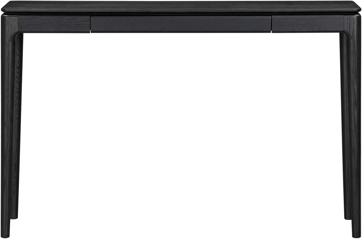 NTC Mingle Modern Wooden Rectangle Console Table with Hidden Drawer – Waterproof & Heat Resistant, Burnt Black