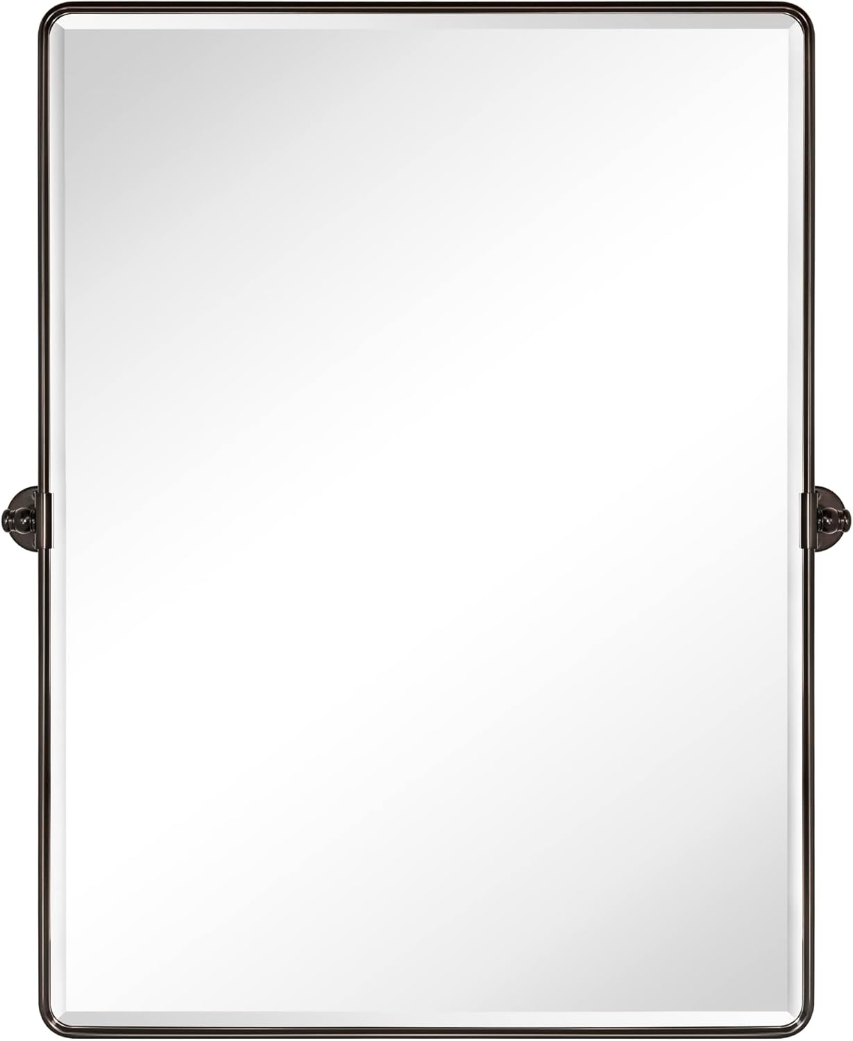 TEHOME 30 x 40'' Oil Rubbed Bronze Pivot Bathroom Mirror Tilt Vanity Mirror Large 40x30'' Dark Bronze Metal Framed Rectangle Pivoting Beveled Vanity Mirrors for Wall, Vertical