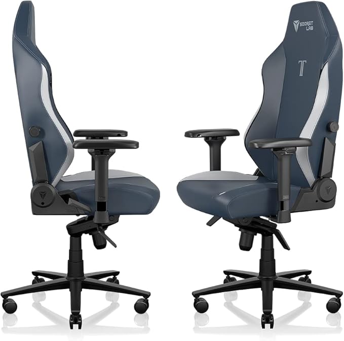 Secretlab Titan Evo Royal Gaming Chair - Reclining, Ergonomic & Comfortable Computer Chair with 4D Armrests, Magnetic Head Pillow & 4-Way Lumbar Support - Blue - Leatherette