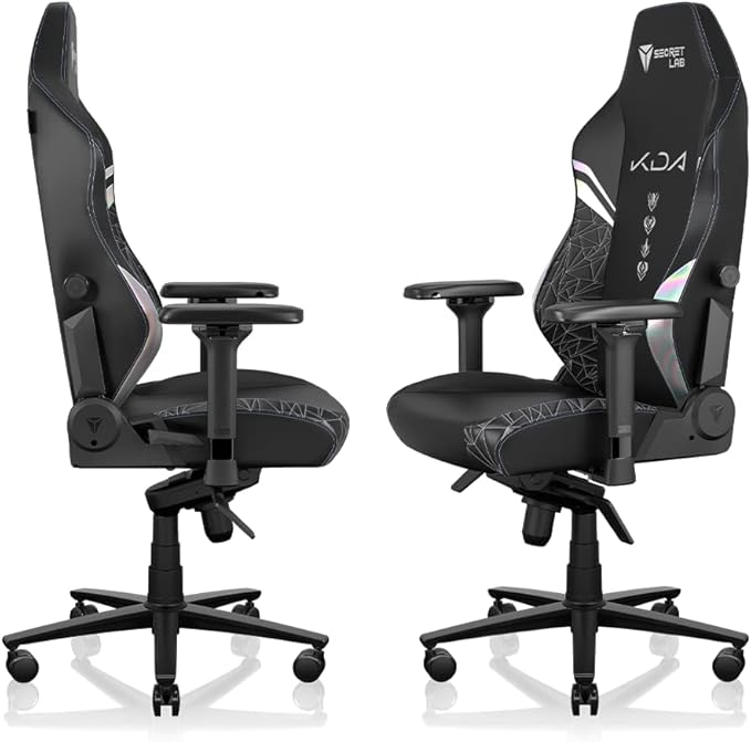 Secretlab Titan Evo K/DA All Out Gaming Chair - Reclining - Ergonomic & Comfortable Computer Chair with 4D Armrests - Magnetic Head Pillow & Lumbar Support - Small - Black - Leatherette