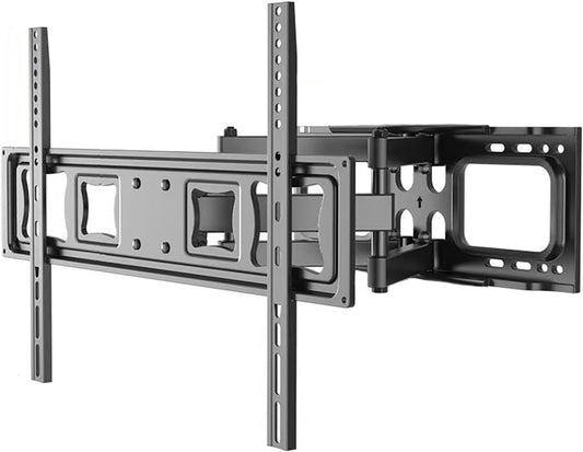 Full Motion TV Wall Mount for 37-80" TVs, Cold-Rolled Steel, VESA 200x200 to 600x400mm, Swivel 120° & Tilt, Supports Up to 99lbs, Durable & Easy Installation