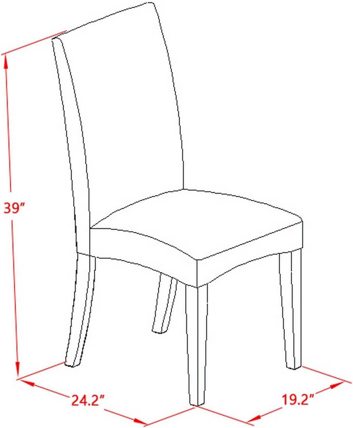East West Furniture ESDA3-BCH-C 3 Piece Dinette Set for Small Spaces Contains a Round Dining Table with Pedestal and 2 Linen Fabric Upholstered Dining Chairs, 30x30 Inch, Black & Cherry