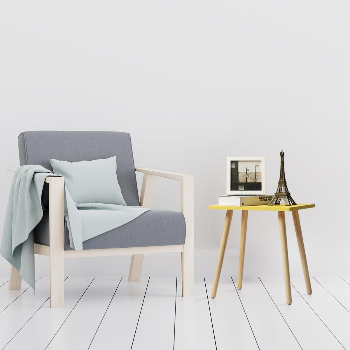 FORAOFUR Side Tables Living Room Set of 2, Small Wooden Table Accent Table Living Room, Bedroom, Accent Tables for Small Spaces, Easy Assembly