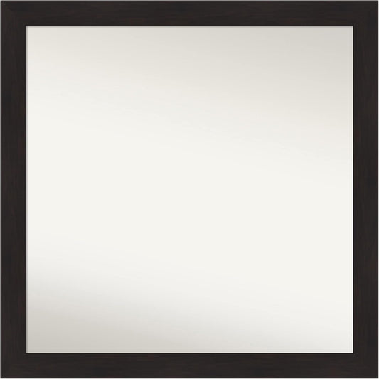 Amanti Art Brown Bathroom Mirror for Over Sink, 32x32 Furniture Espresso Square Vanity Mirror, Large Casual Frame, Hangs Horizonally and Vertically, Bathroom Wall Decor, Non-Beveled Edge from WI, USA