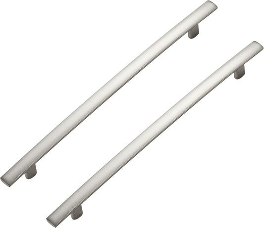 5 Pack Cabinet Handles 7.5" Hole Center - Curved Cabinet Pulls Brushed Nickel Drawer Pulls for Kitchen Cupboard Solid Hardware for Dresser Drawer Arch Hardware