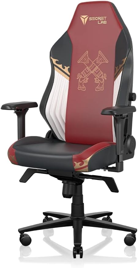 Secretlab Titan Evo Miss Fortune Gaming Chair - Reclining - Ergonomic & Comfortable Computer Chair with 4D Armrests - Magnetic Head Pillow & Lumbar Support - Small - Black/Red - Leatherette