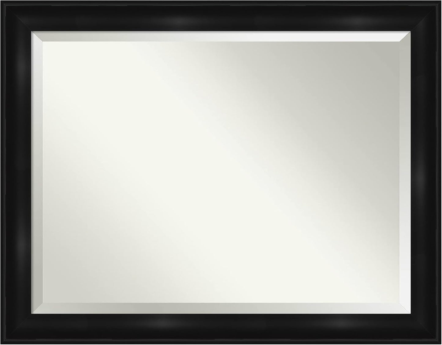 Amanti Art Black Bathroom Mirror for Over Sink, 36x46 Grand Black Rectangle Vanity Mirror, X-Large Casual Frame, Hangs Horizonally and Vertically, Bathroom Wall Decor, Beveled Edge