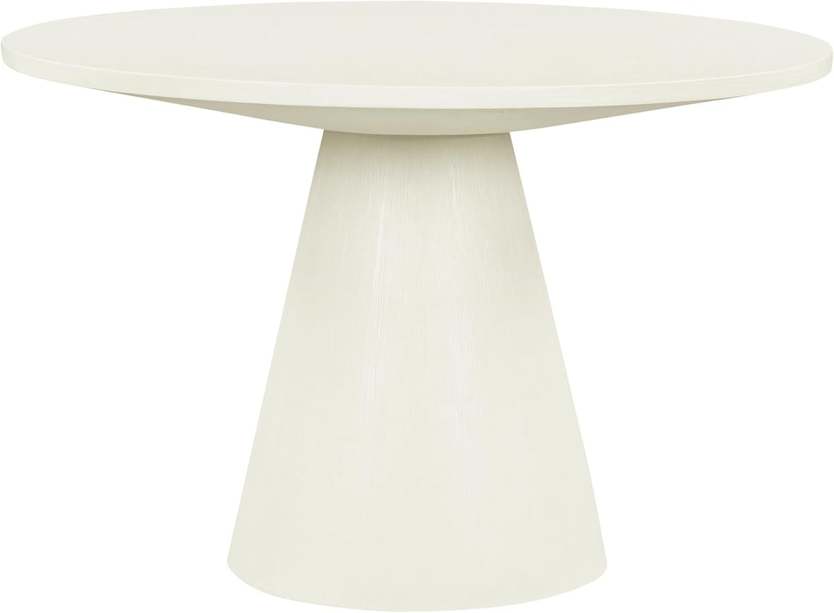 Wooden Kitchen Round Dining Table for 4-6, Round Kitchen Table with Circular Tabletop with Wood Pedestal Base, Rustic Farmhouse Furniture