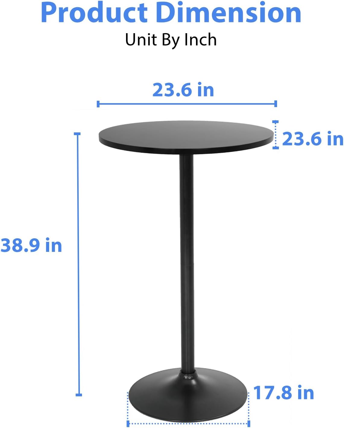 FDW Modern Bar Table 2 Set 40" Height Kitchen Dining Table Round Pub Table Hydraulic Dining Room Home Kitchen Table Bar Top Table Tall Table