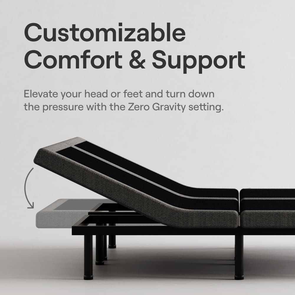 Nectar Premier Twin XL Adjustable Base & 13” Mattress (New Version) - Head & Foot Incline - Medium Firm Memory Foam - Cooling Upgrade - 3 Massage Settings - 365-Night Mattress Trial & Forever Warranty