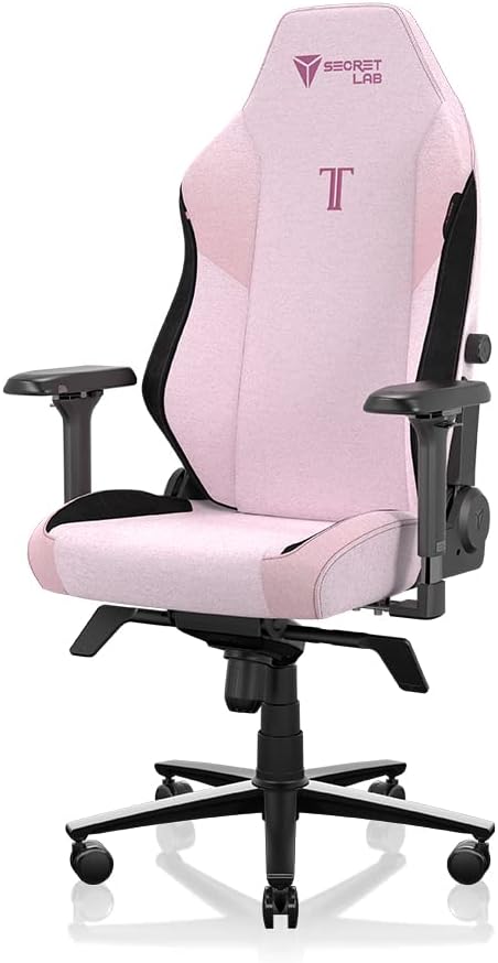 Secretlab Titan Evo Plush Pink Gaming Chair - Reclining, Ergonomic & Comfortable Computer Chair with 4D Armrests, Magnetic Head Pillow & 4-Way Lumbar Support - Pink - Fabric