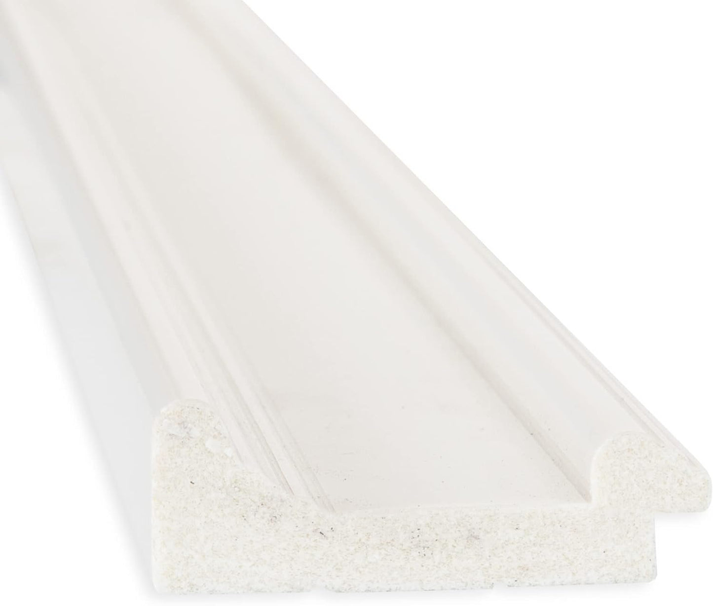 Amanti Art White Bathroom Mirror for Over Sink, 30x24 Ridge White Rectangle Vanity Mirror, Medium Traditional Frame, Hangs Horizonally and Vertically, Bathroom Wall Decor, Beveled Edge from WI, USA