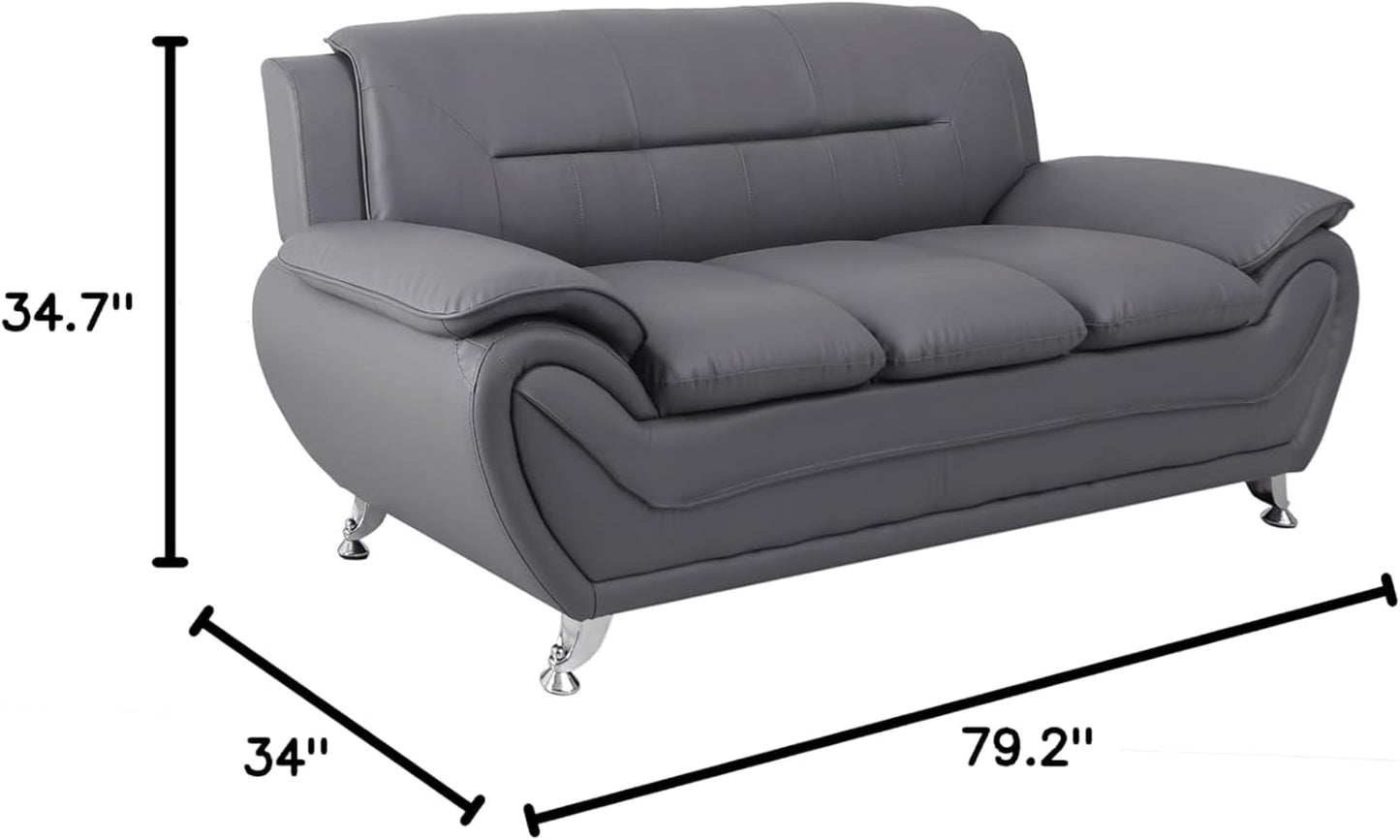 Container Furniture Direct Michael Sofa and Chair Set, Gray