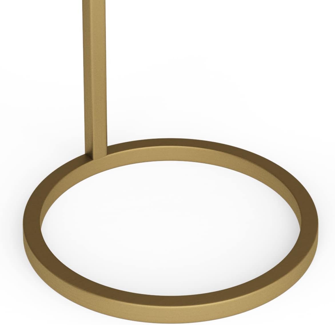 SIMPLIHOME Brook Contemporary 10 Inch Wide Metal C Side Table in White / Gold, For the Living Room and Bedroom