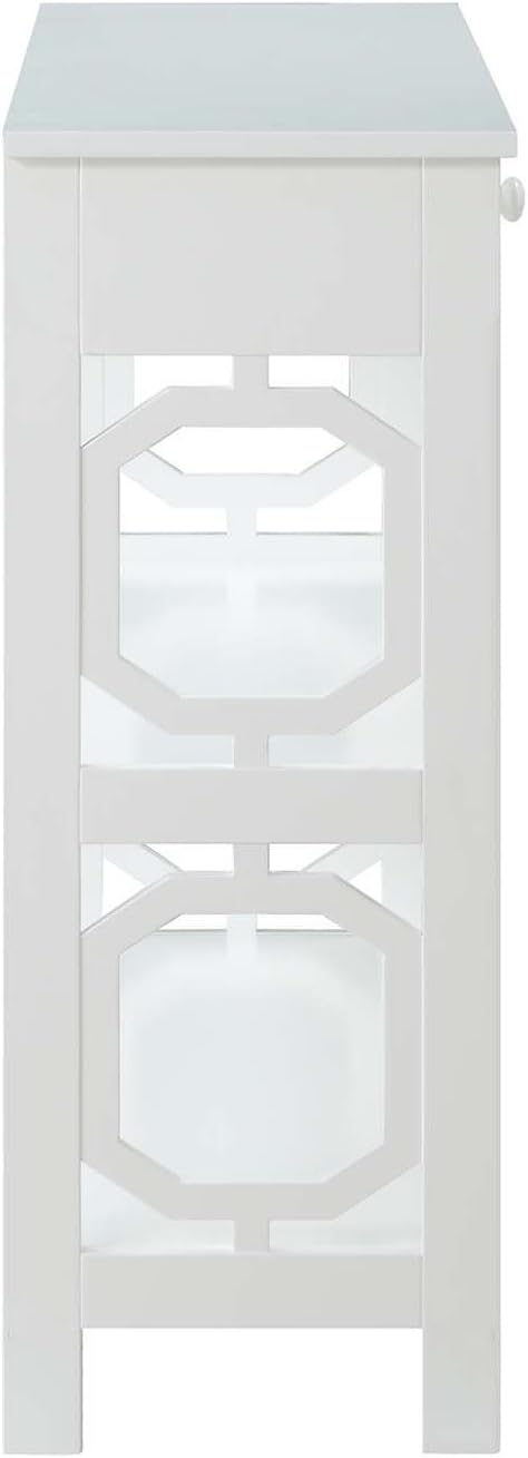Convenience Concepts Omega 1 Drawer Console Table, White
