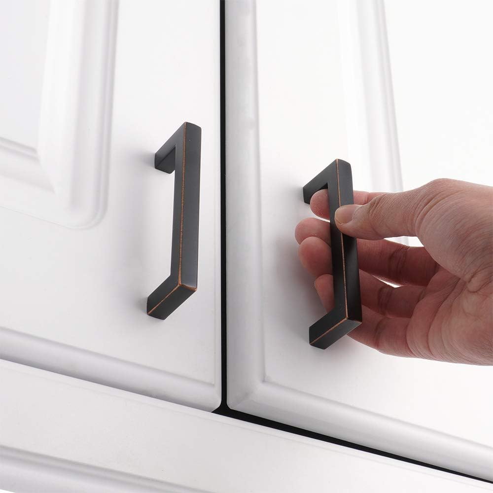 KOOFIZO Oil Rubbed Bronze Cabinet Pulls Bronze Cabinet Handles, 10 Pack 3 Inch Rubbed Bronze Hardware for Kitchen Cabinets Drawer Dresser 1816 Cupboard Bedroom Bathroom Vanity