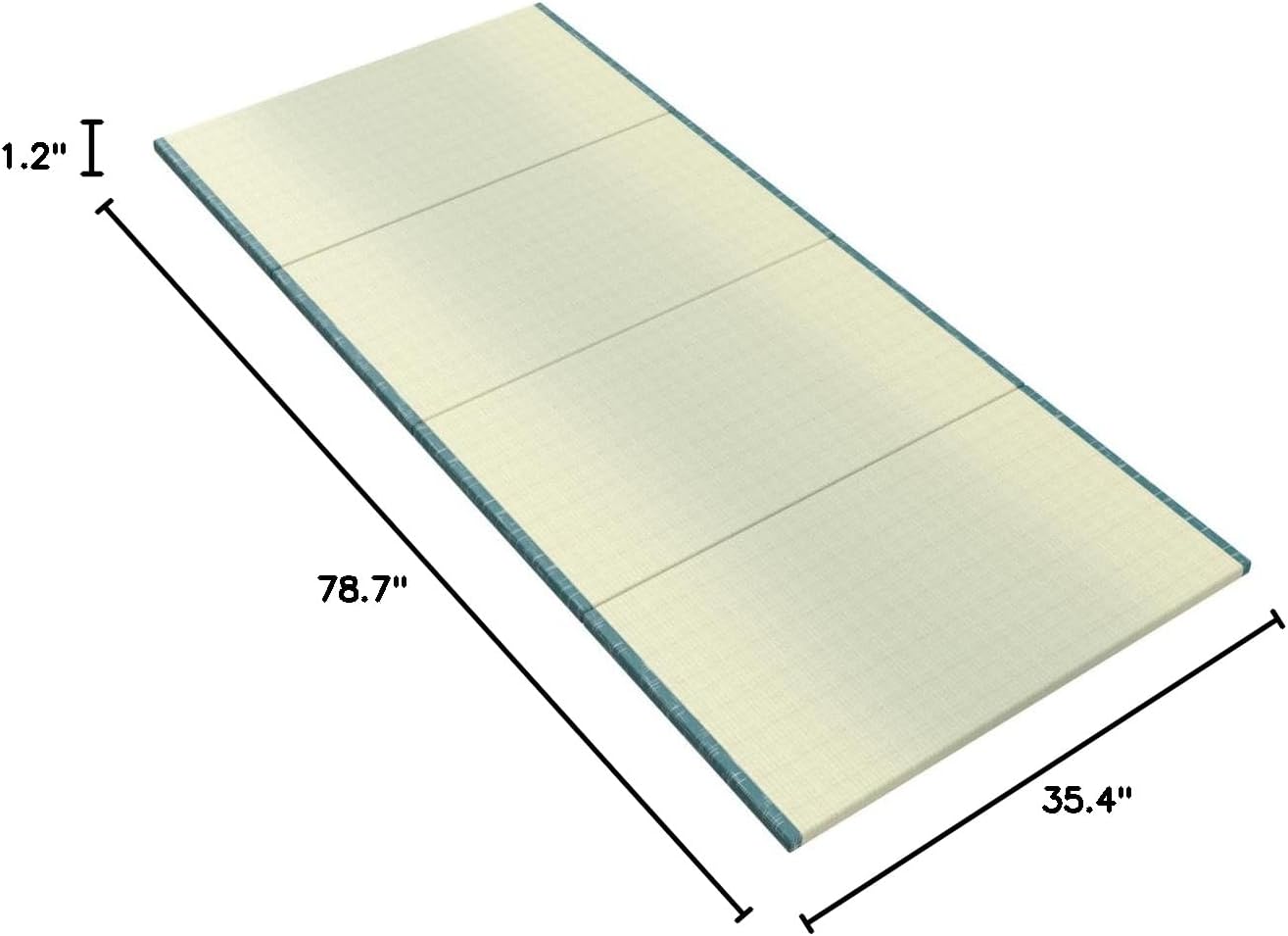 MustMat Tatami Futon Mattress Foldable Tatami Mat Twin Japanese Floor Mattress Rush Grass Floor Bed 35.4"x78.7"x1.2"(1 Piece)