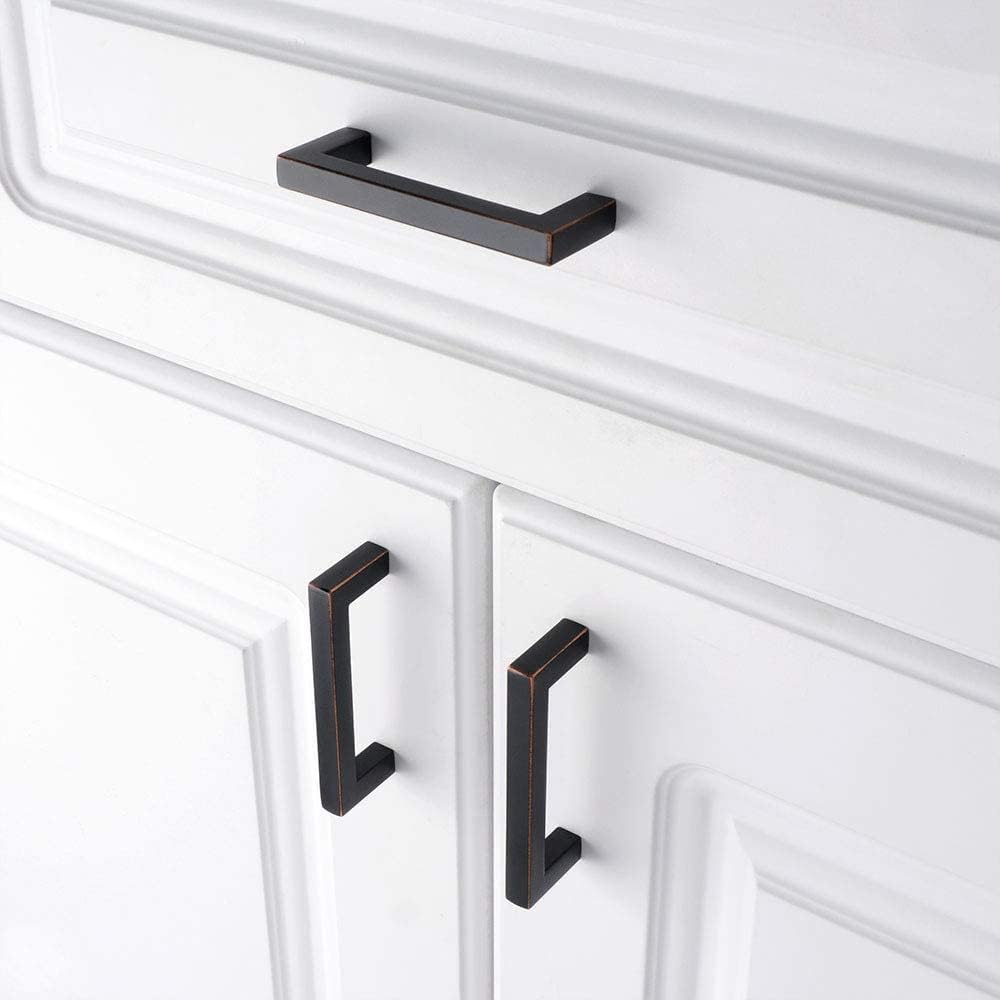 KOOFIZO Oil Rubbed Bronze Cabinet Pulls Bronze Cabinet Handles, 10 Pack 3 Inch Rubbed Bronze Hardware for Kitchen Cabinets Drawer Dresser 1816 Cupboard Bedroom Bathroom Vanity