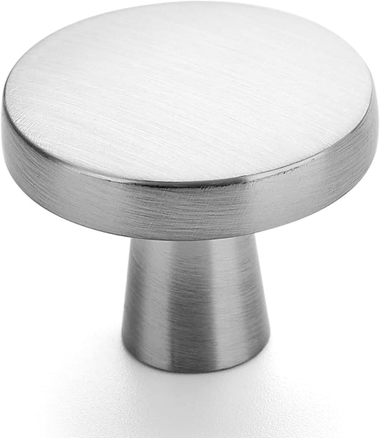 Ravinte 40 Pack Drawer Pulls 1-1/4 Inch Kitchen Cabinet Knobs Brushed Nickel Solid Round Dresser Knobs Simple Cabinet Hardware for Cupboard Drawer Handles