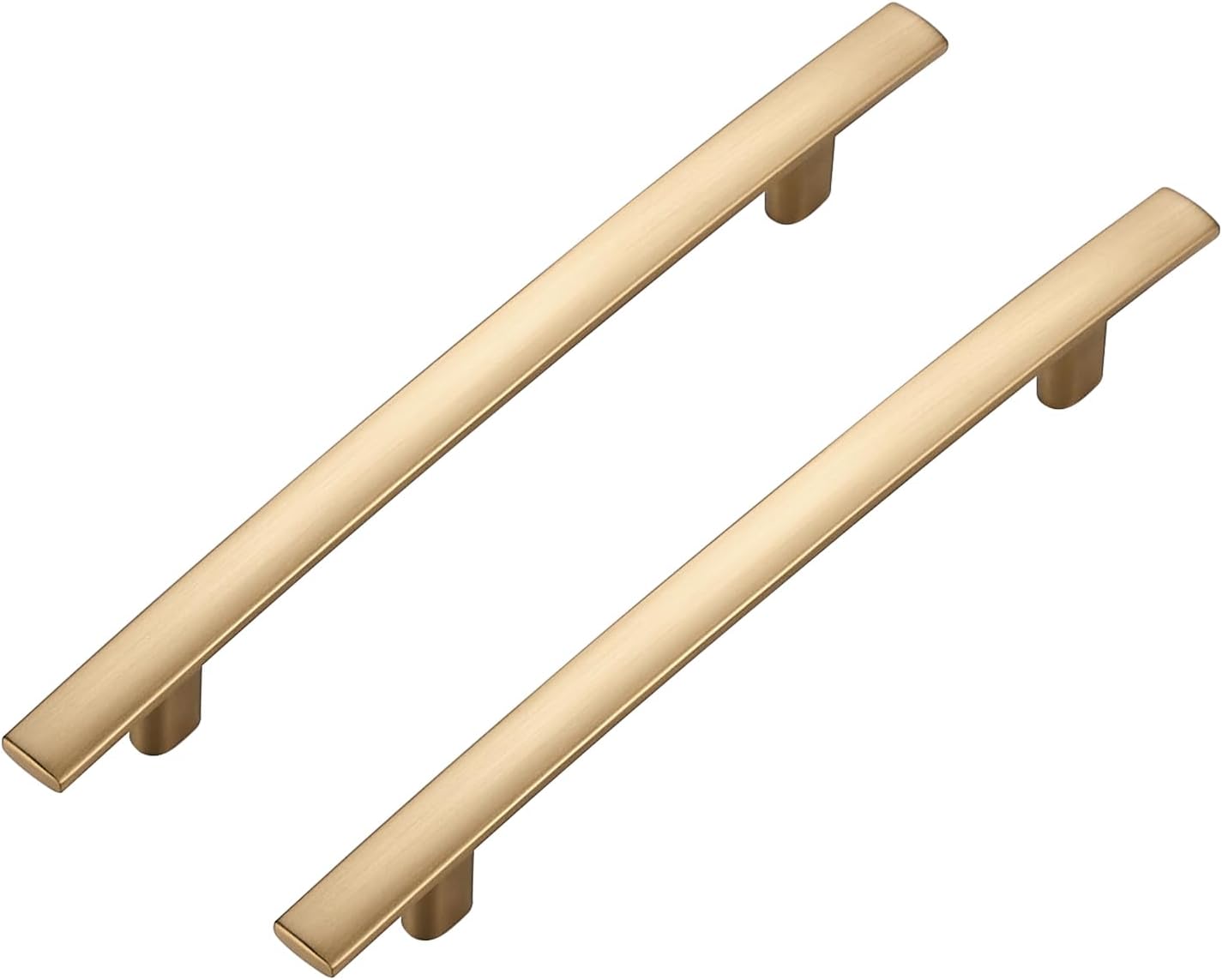 5 Pack Cabinet Handles 5" Hole Center - Curved Cabinet Pulls Champagne Bronze Drawer Pulls for Kitchen Cupboard Solid Handles for Dresser Drawer Arch Closet Hardware