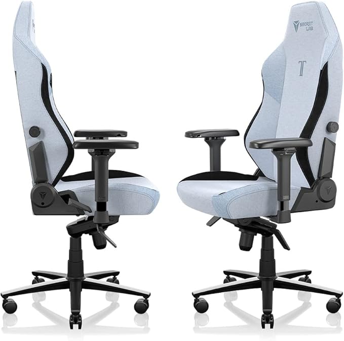 Secretlab Titan Evo Frost Blue Gaming Chair - Reclining, Ergonomic & Comfortable Computer Chair with 4D Armrests, Magnetic Head Pillow & 4-Way Lumbar Support - Blue - Fabric