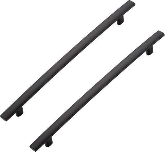 30 Pack Cabinet Handles 7.5" Hole Center - Curved Cabinet Pulls Black Drawer Pulls for Kitchen Cupboard Solid Hardware for Dresser Drawer Arch Hardware