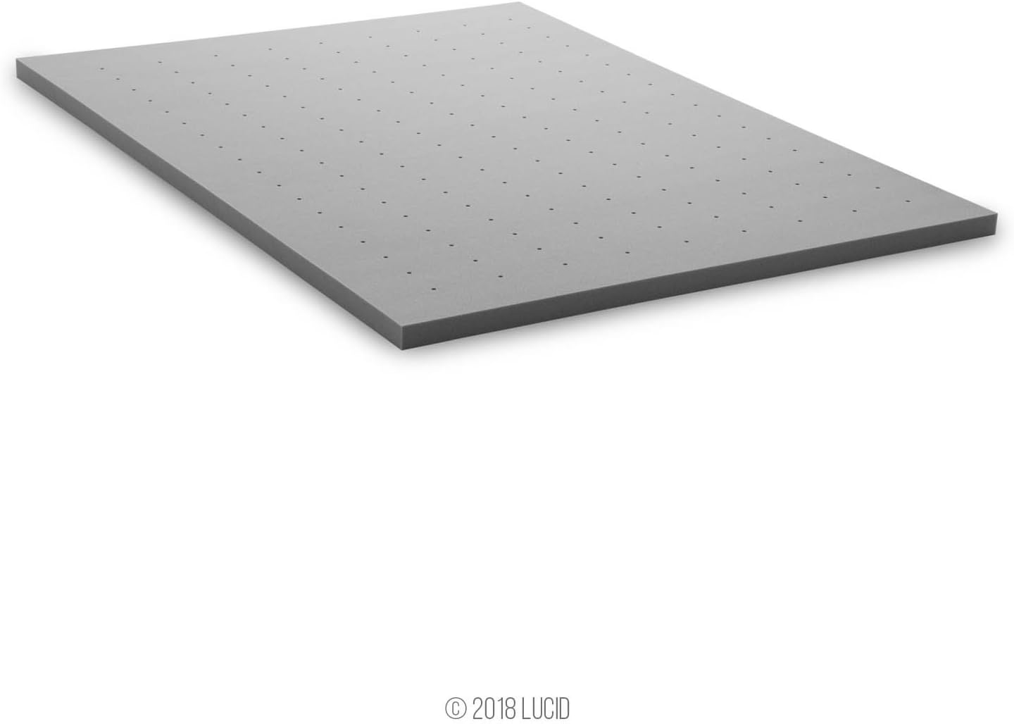 Lucid 2 Inch Bamboo Infused Memory Foam Mattress Topper - California King Size – Cooling Ventilation – Pressure Relieving Bed Topper - Mattress Pad – CertiPur Certified