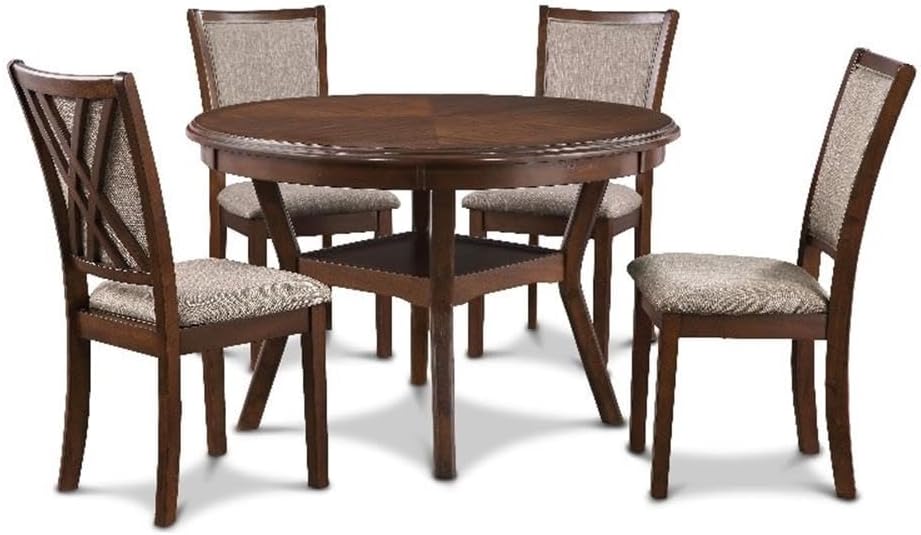 New Classic Furniture Amy Dining Set, Brown Cherry