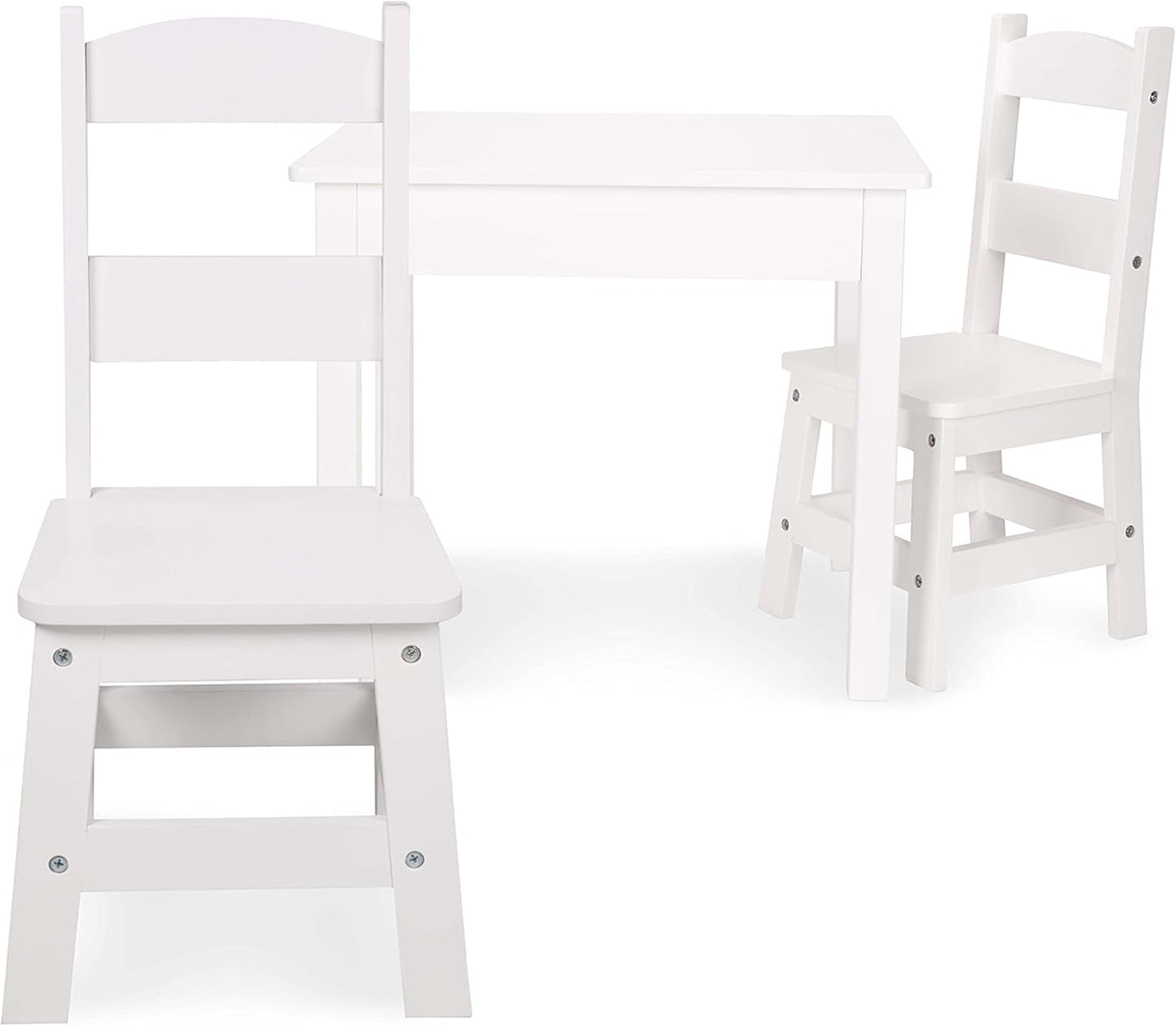 Melissa & Doug Wooden Kids Table & Chairs Set, Montessori, Homeschool Classroom Must Haves, Bedroom Furniture for Boys & Girls 3+