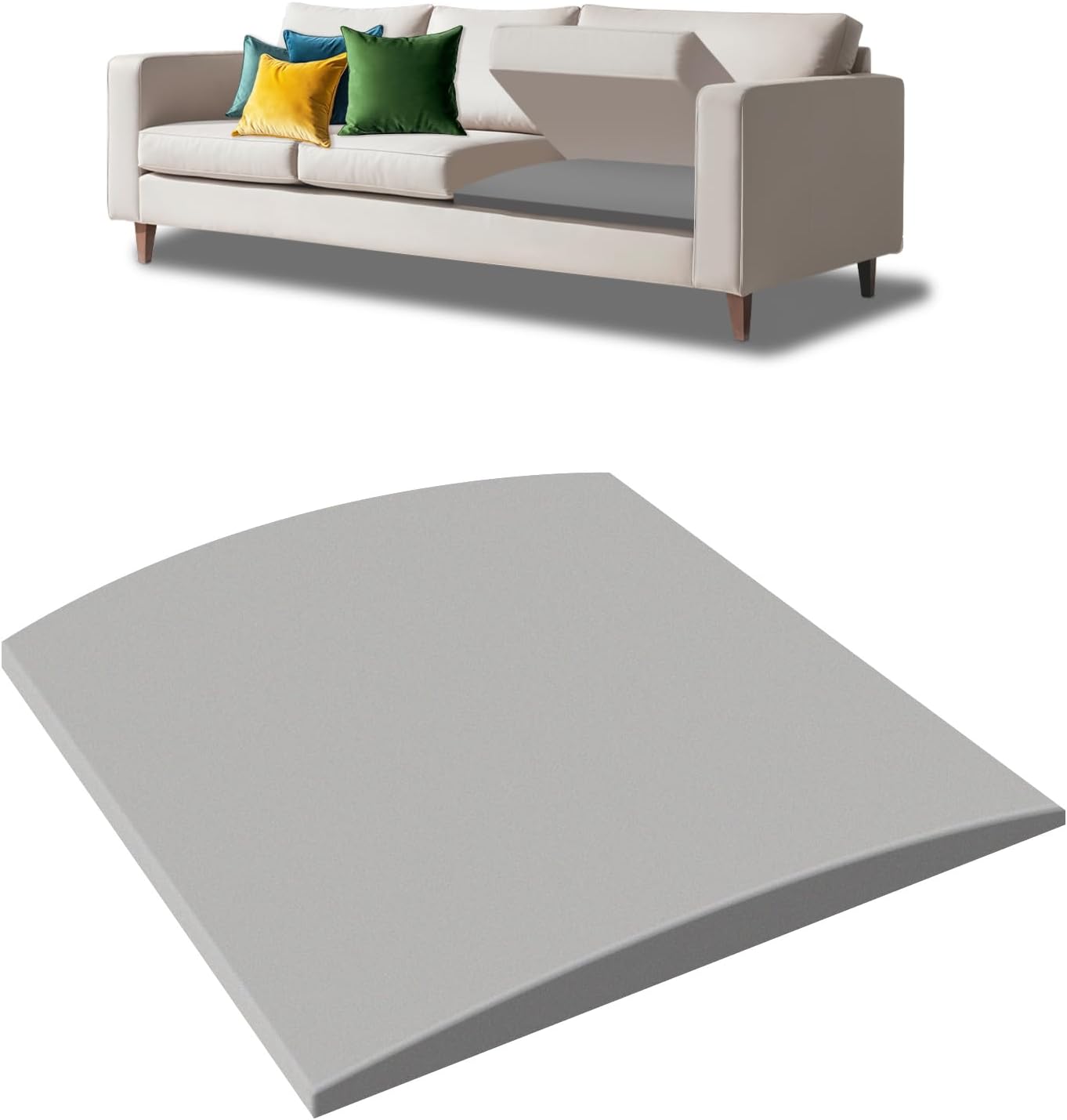 1 Pcs Couch Cushion Support for Sagging Cushion 20" x 20" 40D High Density Cushion Support Board Replacement Gray Sofa Cushion Support