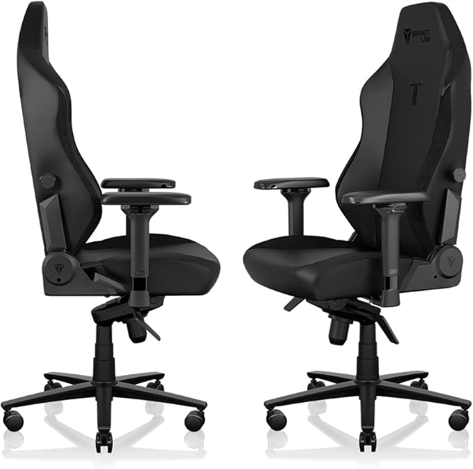 Secretlab Titan Evo Black Gaming Chair - Reclining, Ergonomic & Heavy Duty Computer Chair with 4D Armrests, Magnetic Head Pillow & Lumbar Support - Big and Tall Up to 395 lbs - Black - Leatherette