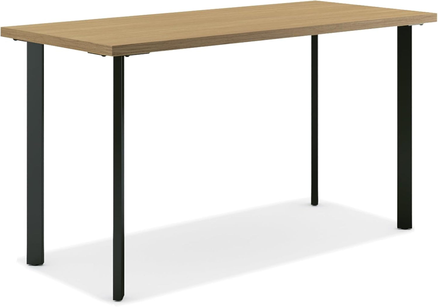 HON Coze Home Office Desks, Sturdy Table Computer Desk, 42", Natural Recon Top, Black Base