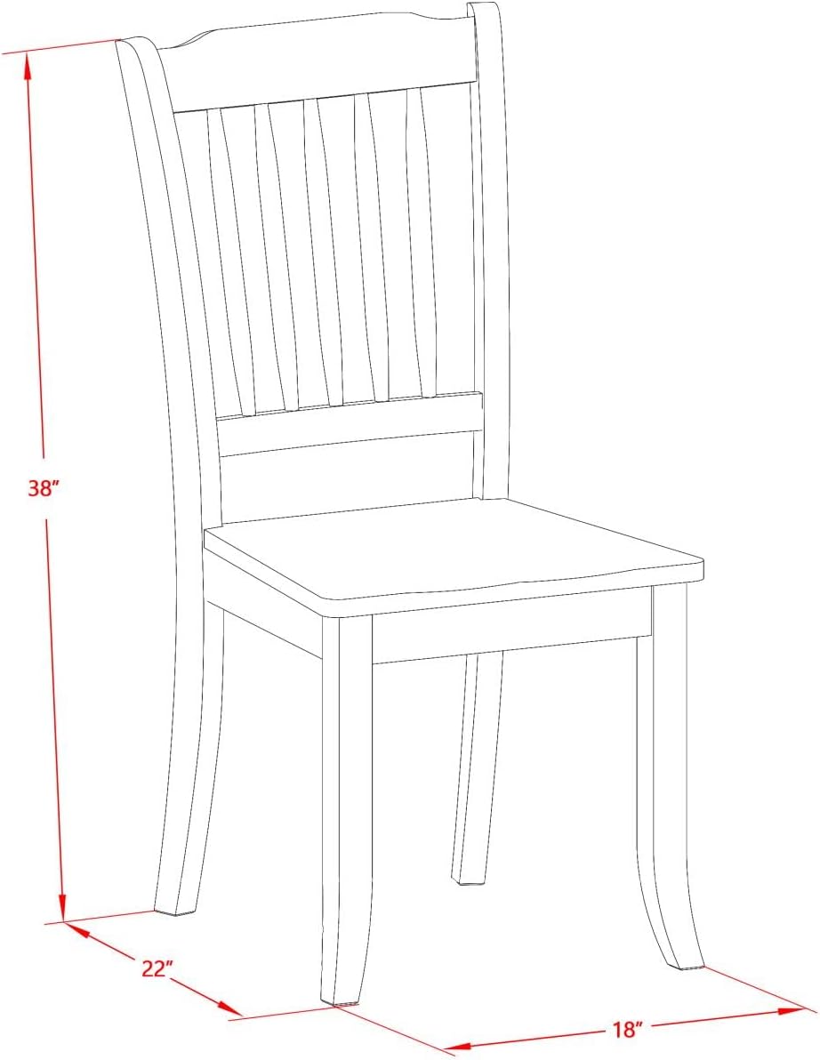 East West Furniture DLDA5-LWH-W 5 Piece Dining Room Furniture Set Includes a Round Kitchen Table with Dropleaf and 4 Dining Chairs, 42x42 Inch, Linen White
