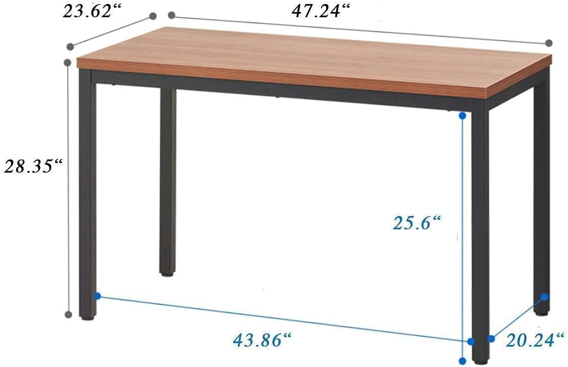 Modern 48 Inch Computer Desk for Home Office - Sleek and Sturdy, Ideal for Work and Study, Multi-Purpose Table for Writing, Dining, and Workstation, Suitable for Office and Home Office Use