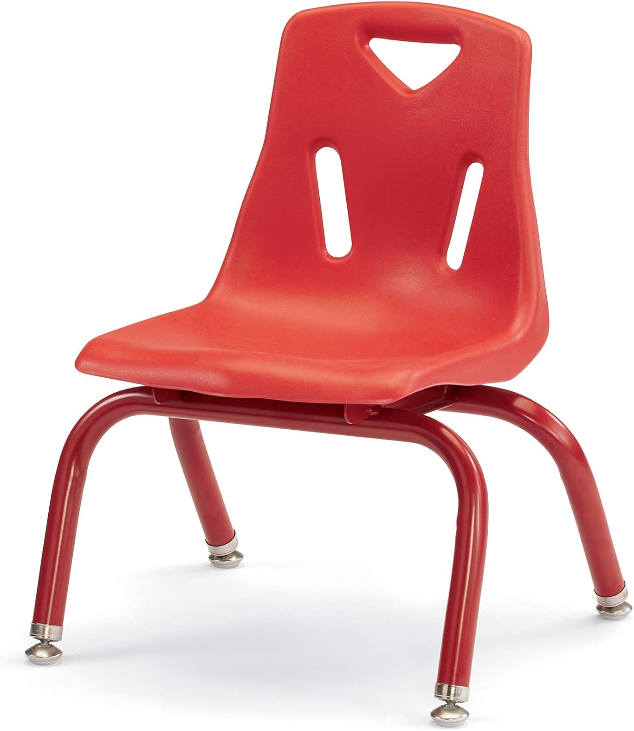 Berries Jonti-Craft 8120JC6008 Stacking Chairs with Powder-Coated Legs, 10" Height, Red, Pack of 6