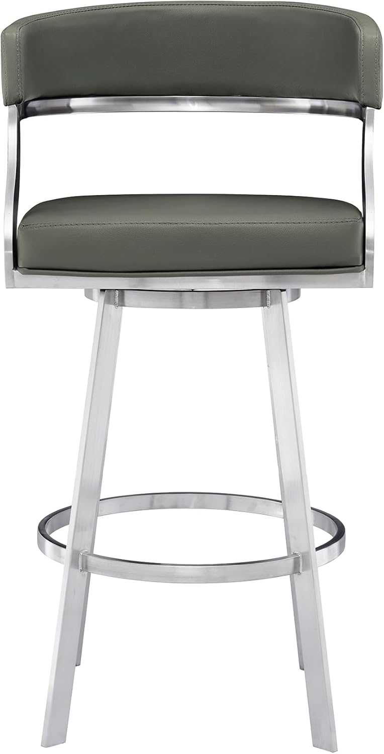 Saturn Bar Stool, 26" Counter Height, Gray