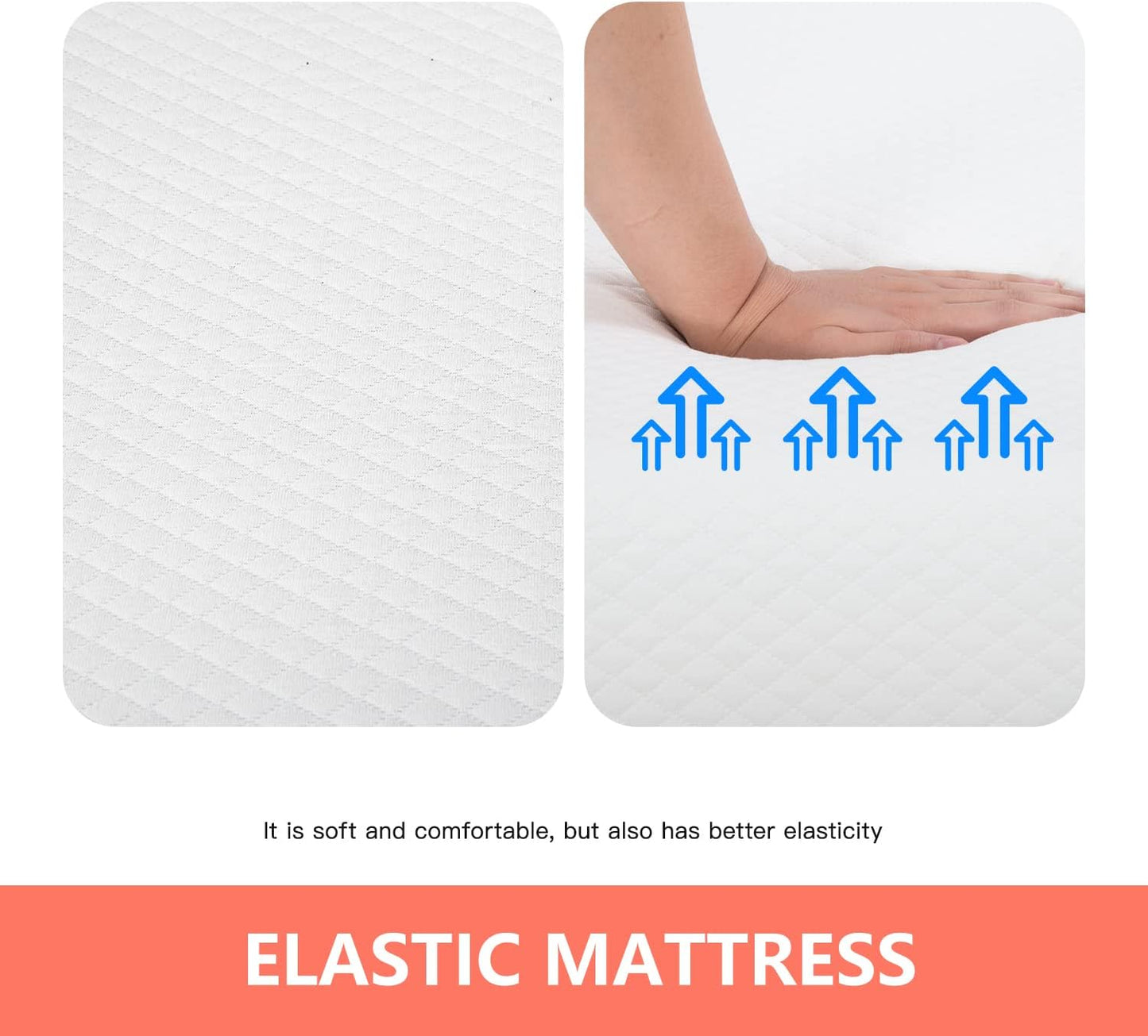 FDW | 5 Inch Full Mattress | Medium Firm | Gel Memory Foam Mattress | White | Bed in a Box, CertiPUR-US Certified | Pressure Relief, Cooling Ventilated Foam | Washable Removable Cover