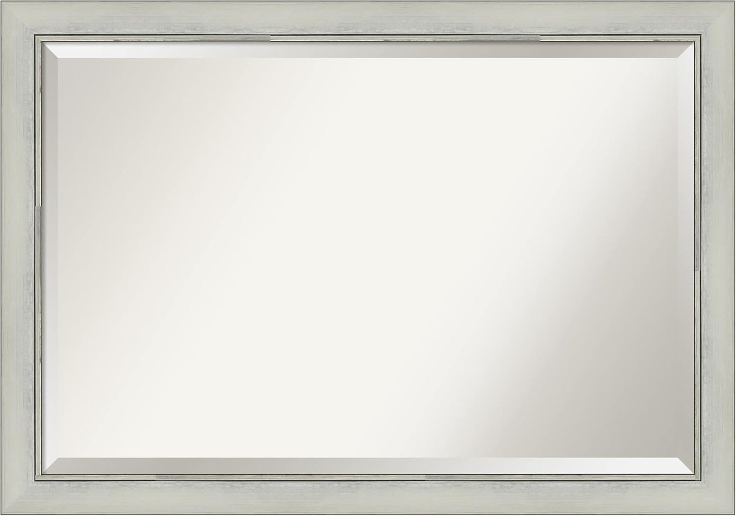 Amanti Art Silver Bathroom Mirror for Over Sink, 28x40 Flair Silver Patina Rectangle Vanity Mirror, Large Traditional Frame, Hangs Horizonally and Vertically, Bathroom Wall Decor, Beveled Edge