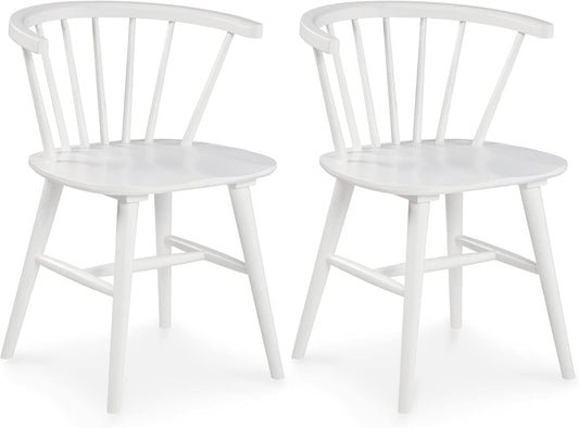 Signature Design by Ashley Grannen Modern 18" Spindle Back Dining Chair, 2 Count, White